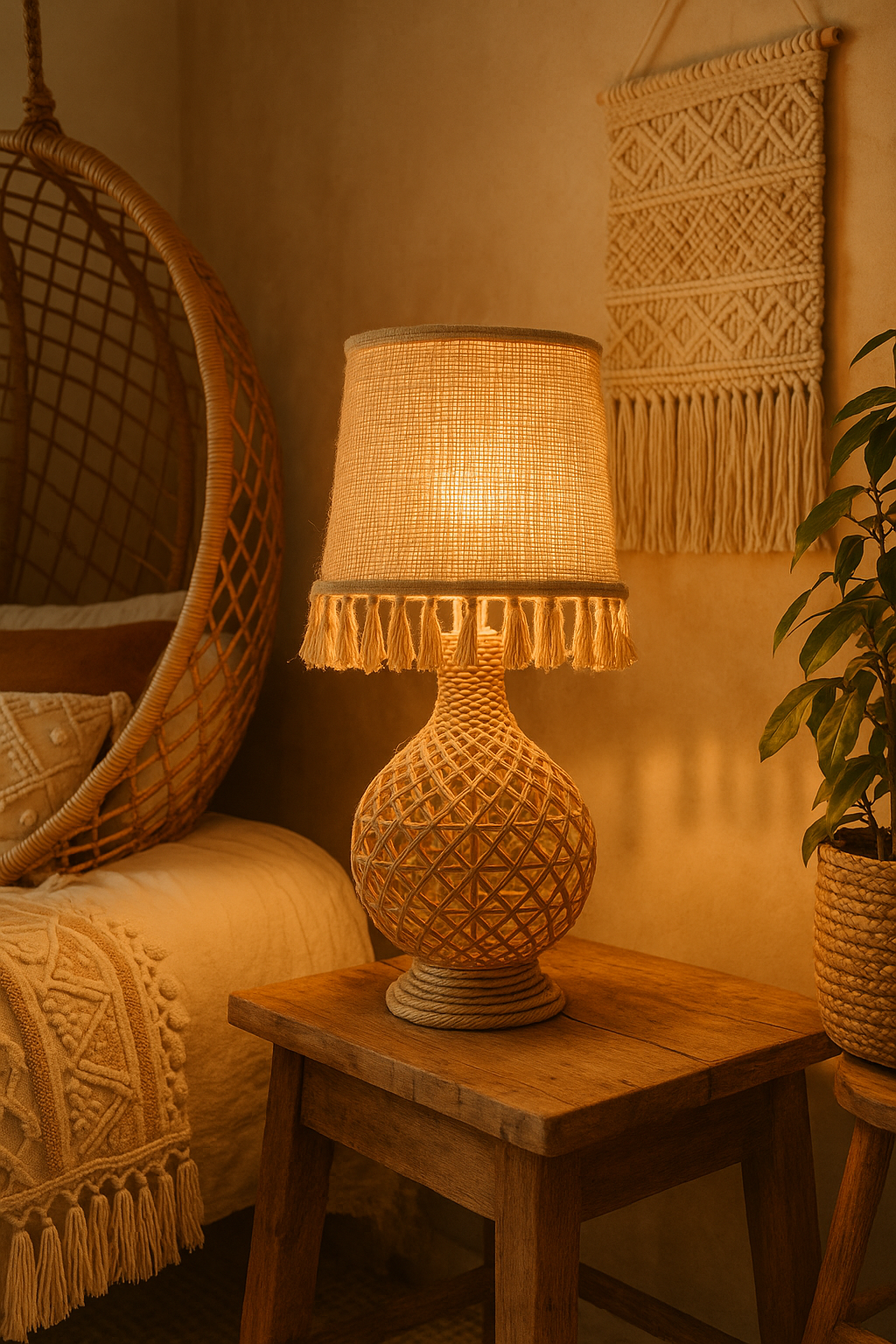 Lampe de chevet bohème décor bohème