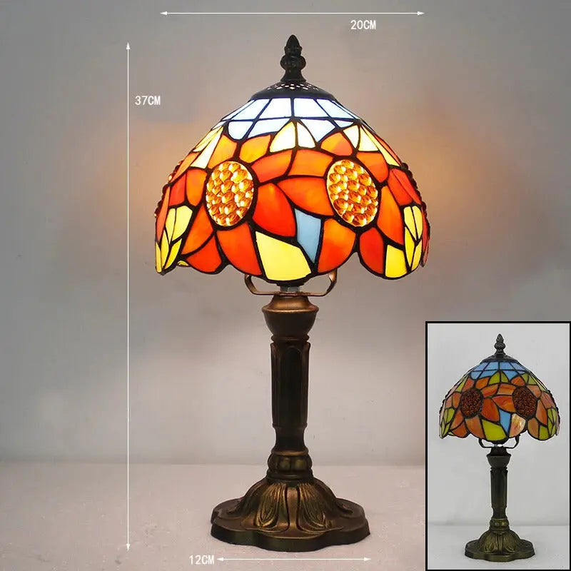 Lampe de chevet Vitrail Rouge - La Fabrik
