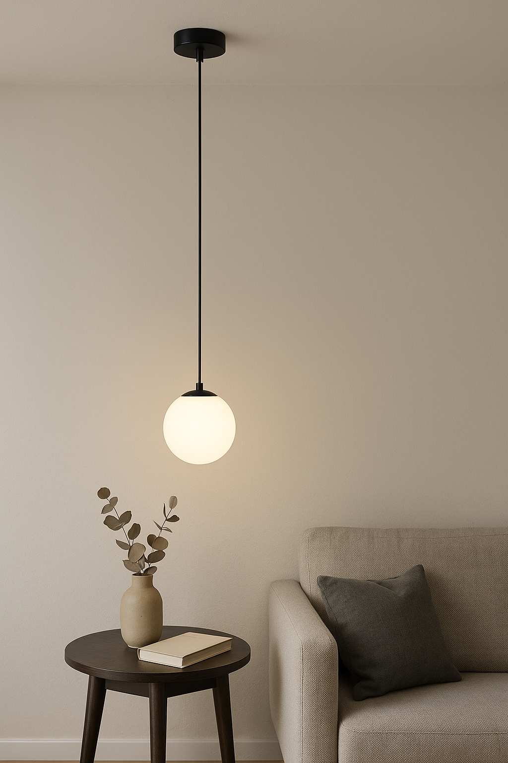 Lampe de chevet Verre Bulle Suspendue