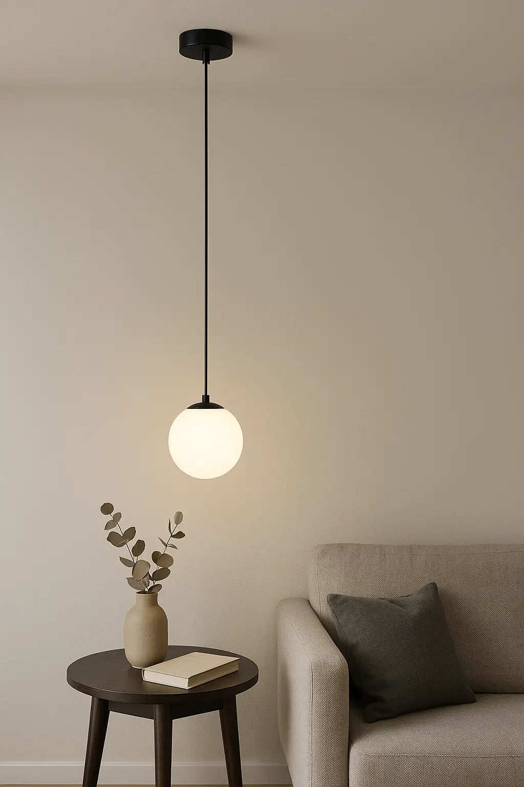 Lampe de chevet Verre Bulle Suspendue
