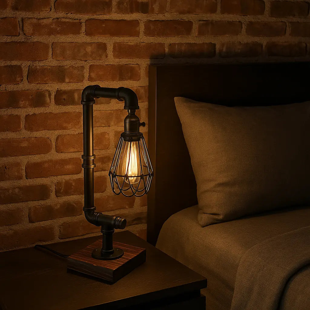 Lampe de chevet Tuyauterie Industrielle