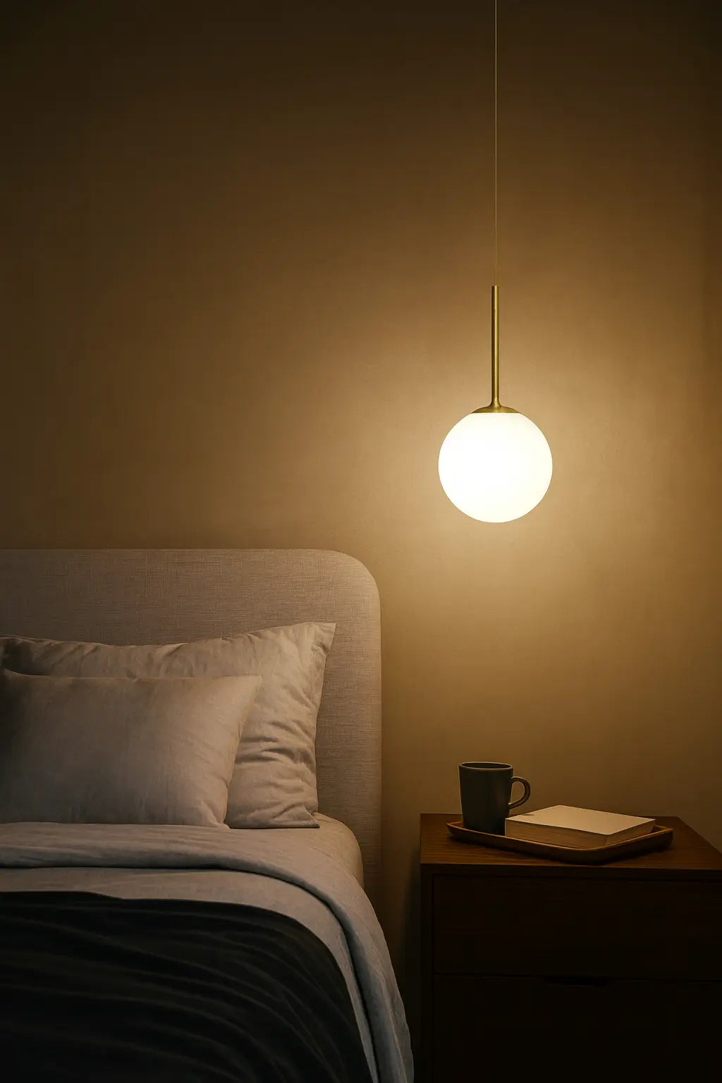 Lampe de chevet Verre Bulle Suspendue