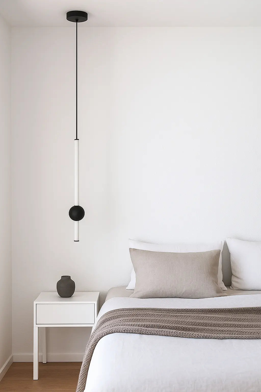 Lampe de chevet Suspendue Duo Noir et Blanc