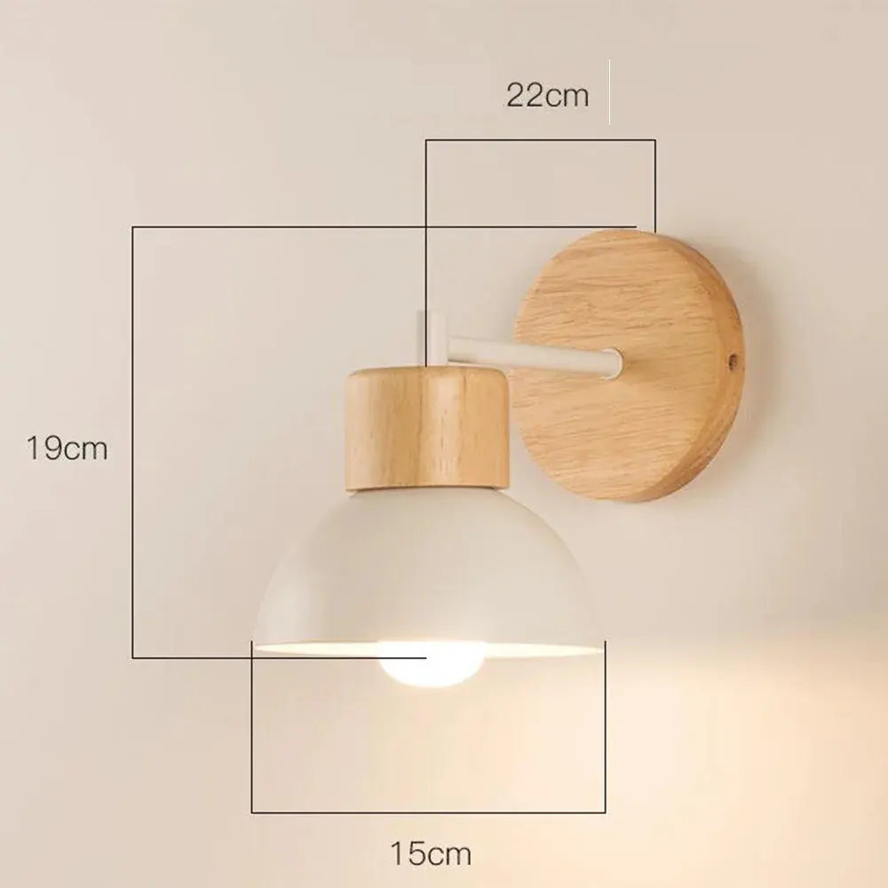 Lampe de chevet Murale Bois Retro