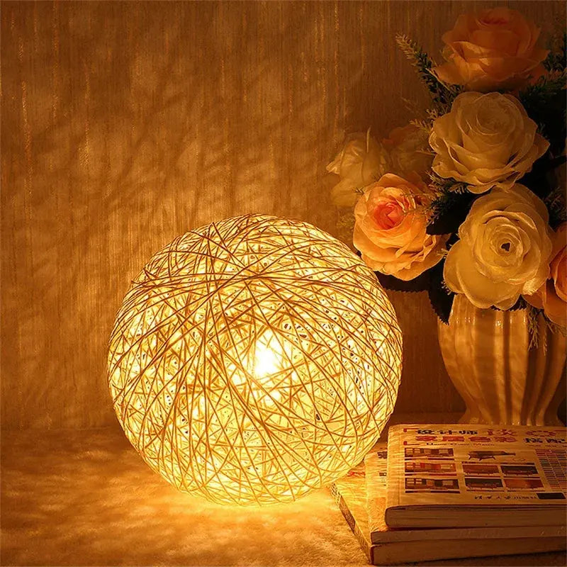 Lampe de chevet Rotin Soleil