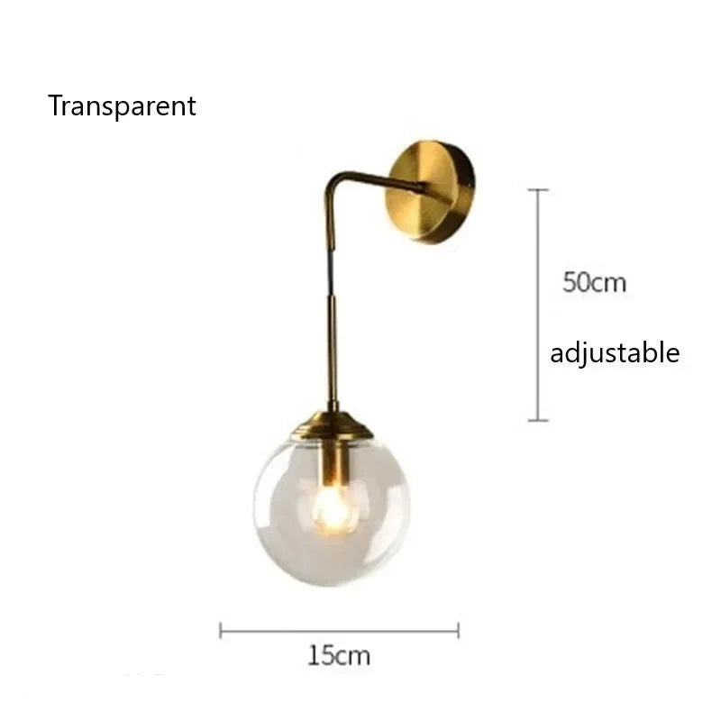 Lampe de chevet Suspendue Murale Dorée