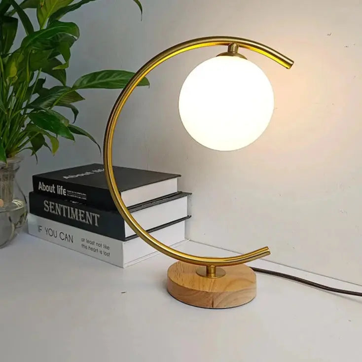 Lampe de chevet Design Boule de Verre