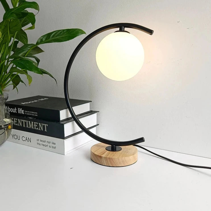 Lampe de chevet Design Boule de Verre