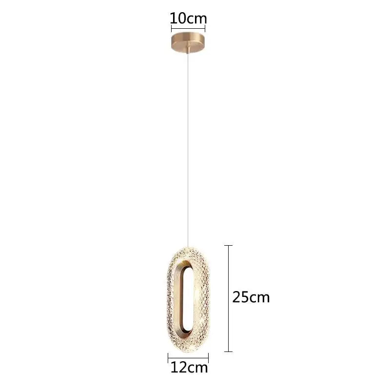 Lampe de chevet Pendante Doré Mat