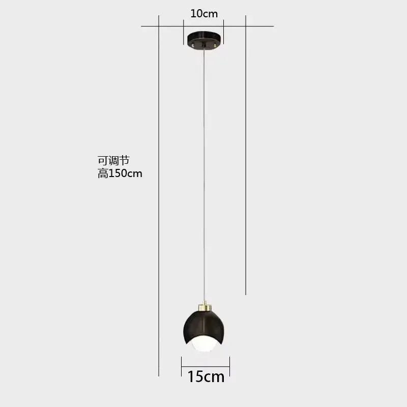 Lampe de chevet Suspendue Goutte Dorée