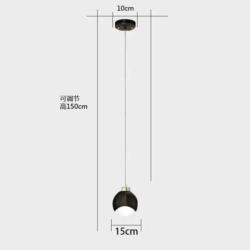 Lampe de chevet Suspendue Goutte Dorée