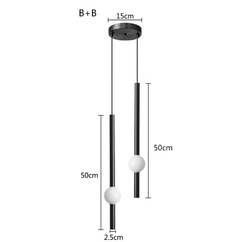 Lampe de chevet Suspendue Duo Noir et Blanc