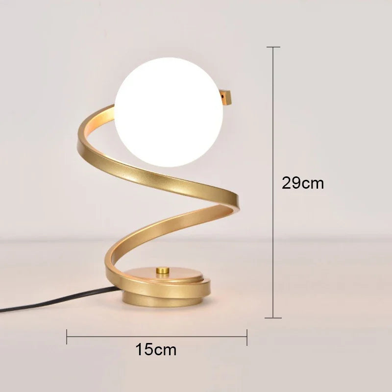 Lampe de chevet Moderne LED Spirale