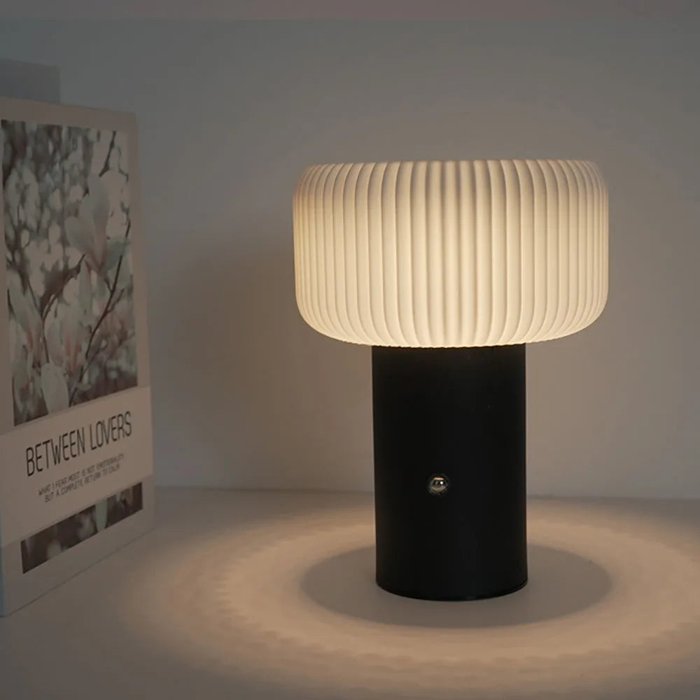 Lampe de chevet Champignon strié