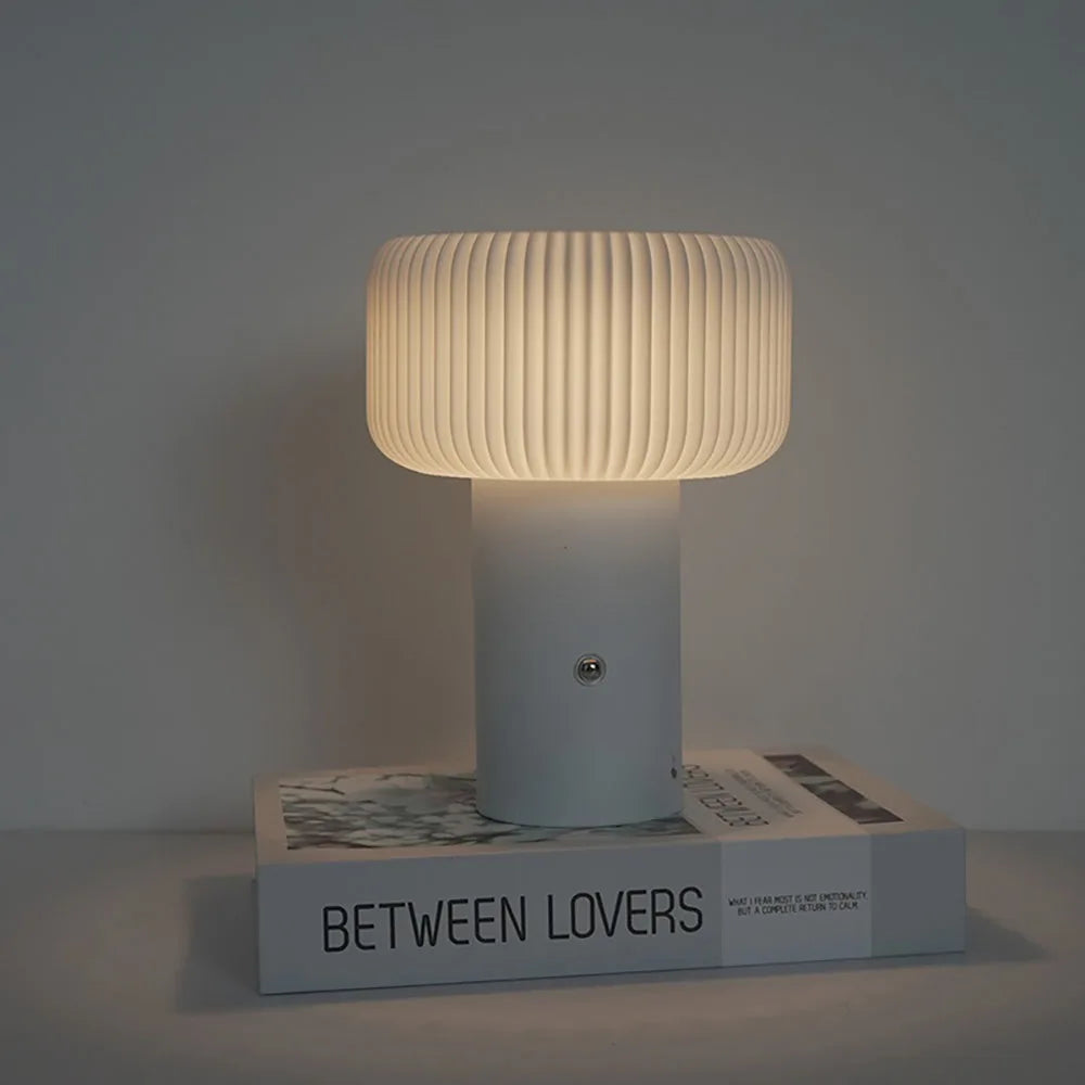 Lampe de chevet Champignon strié