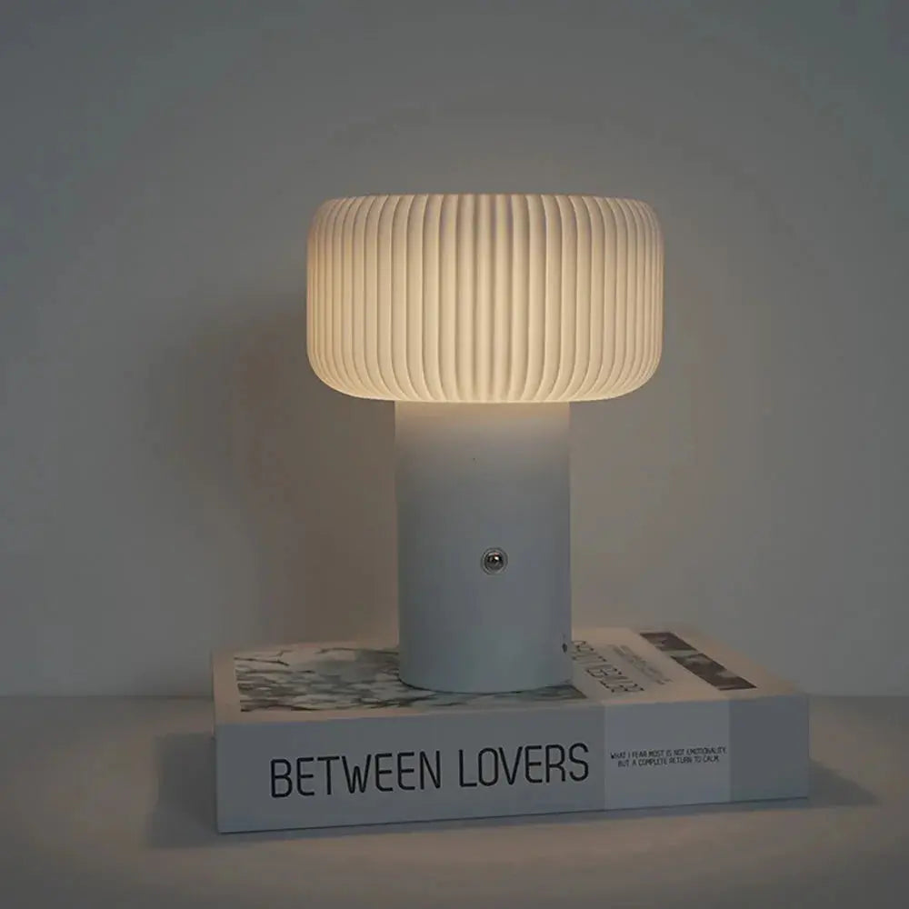 Lampe de chevet Champignon strié