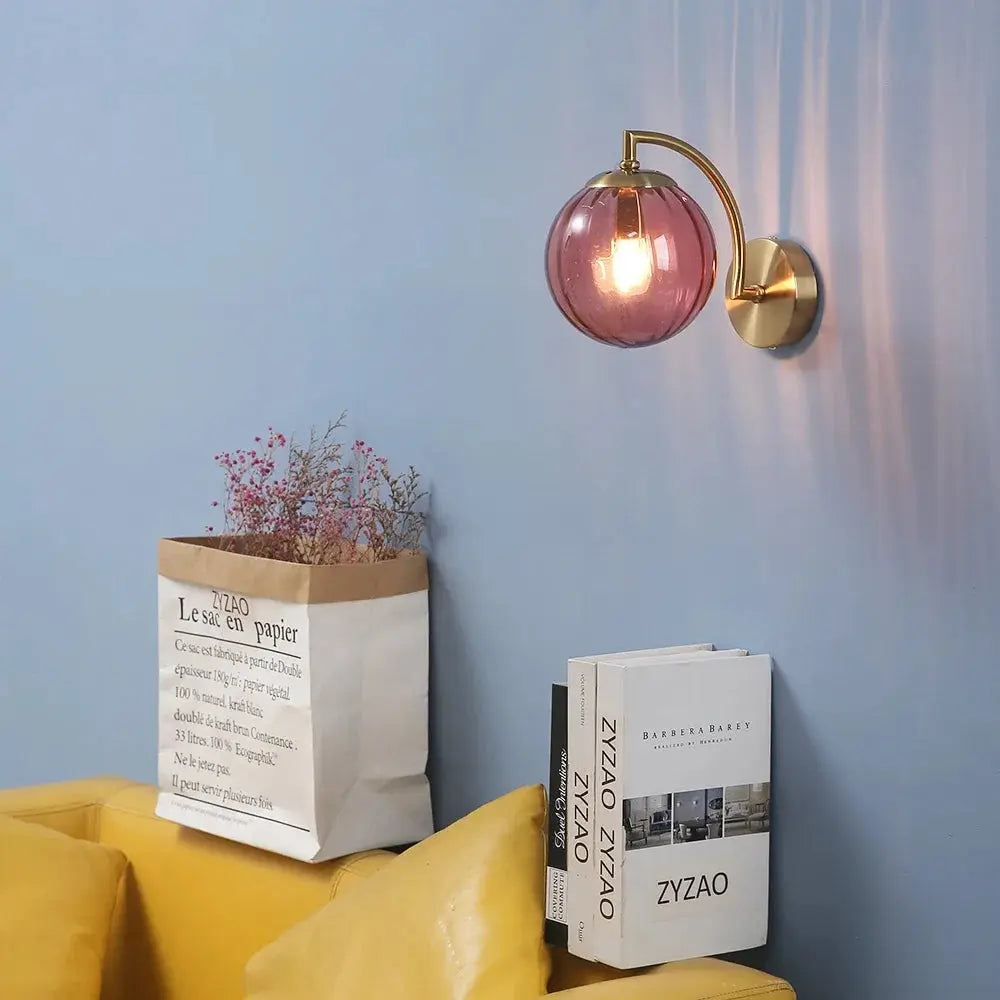 Lampe de chevet Murale Verre Retro