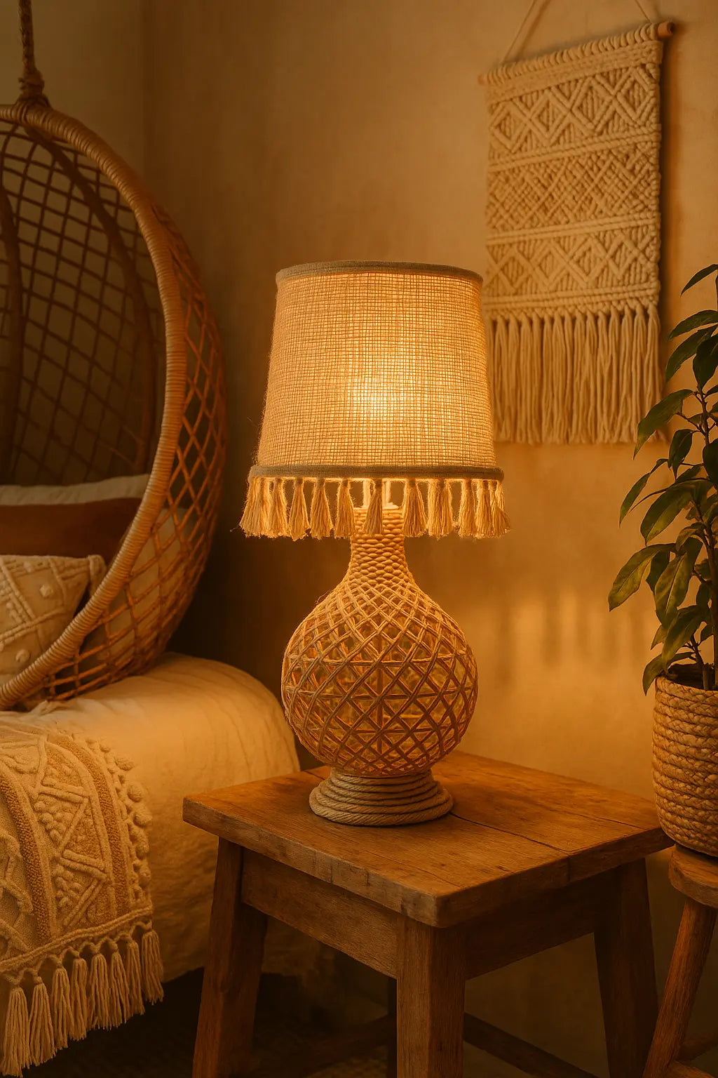 Lampe de chevet bohème décor bohème 