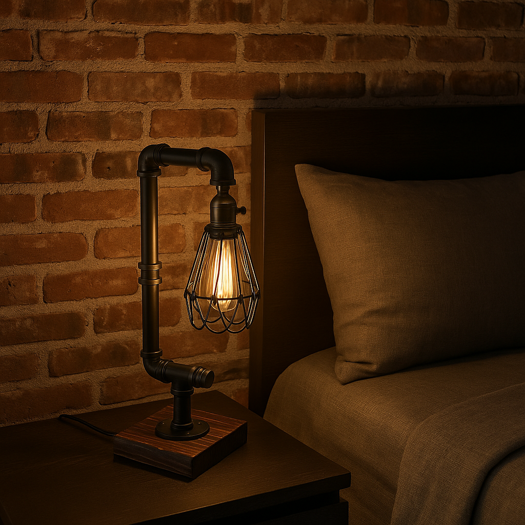 Lampe de chevet Tuyauterie Industrielle