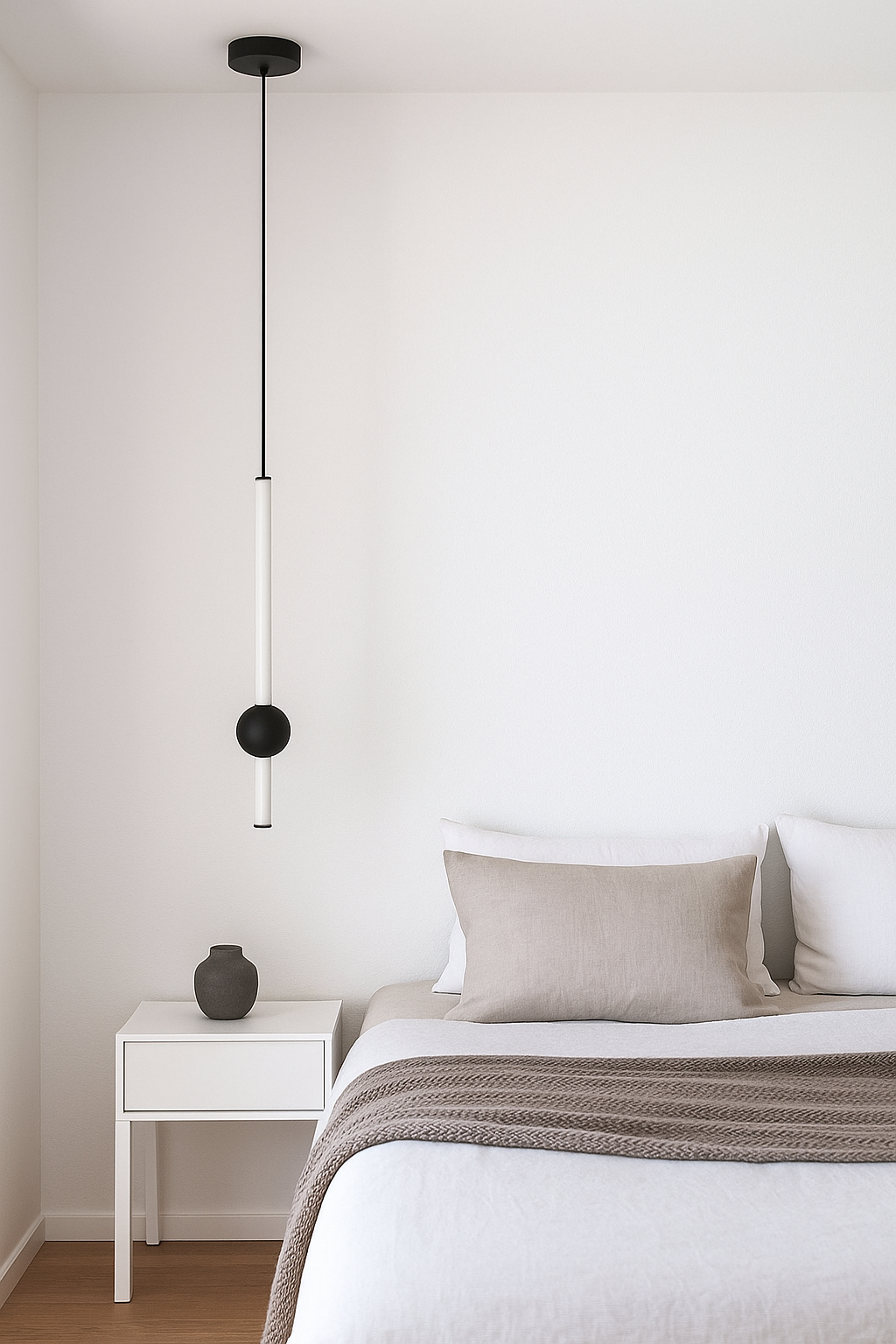 Lampe de chevet Suspendue Duo Noir et Blanc