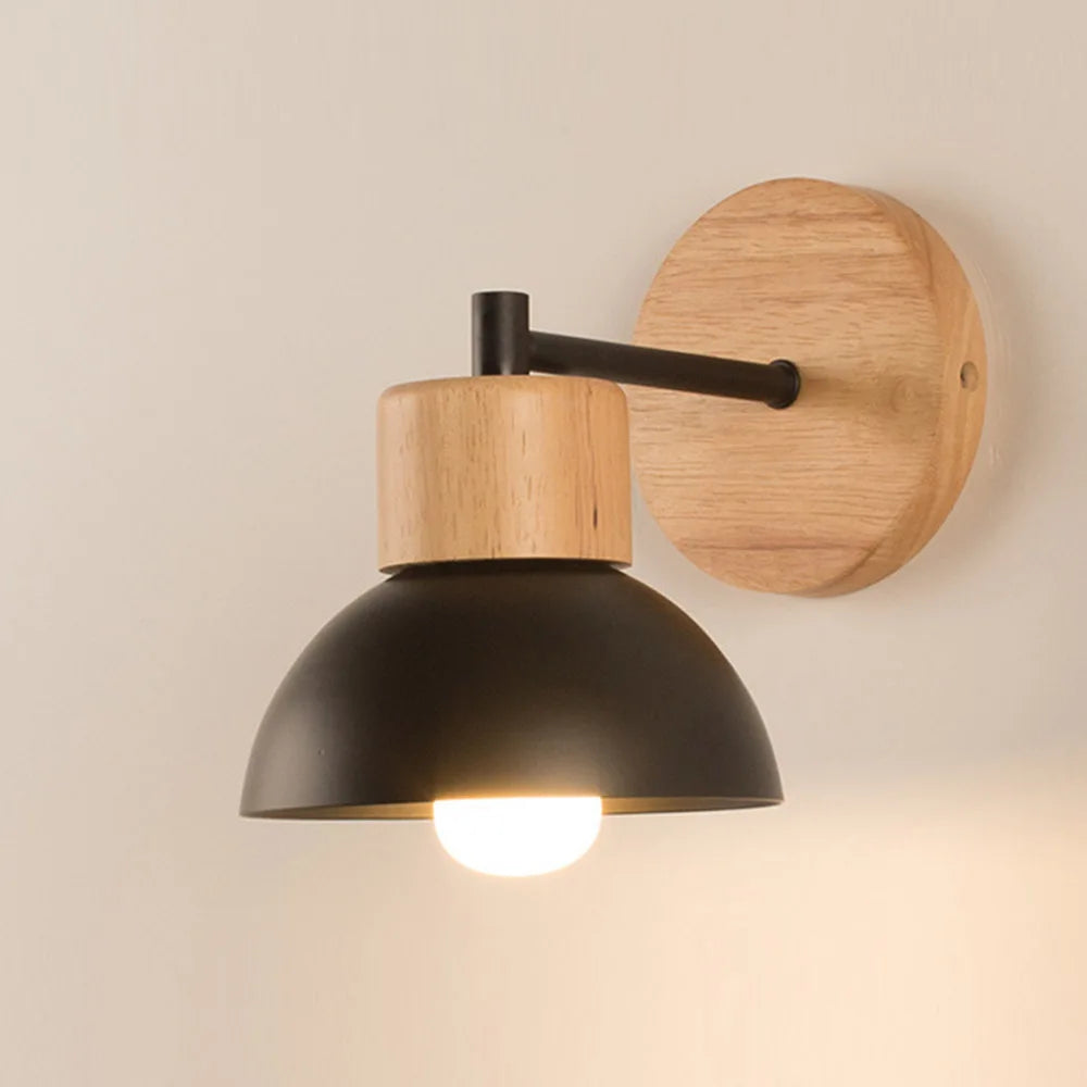 Lampe de chevet Murale Bois Retro