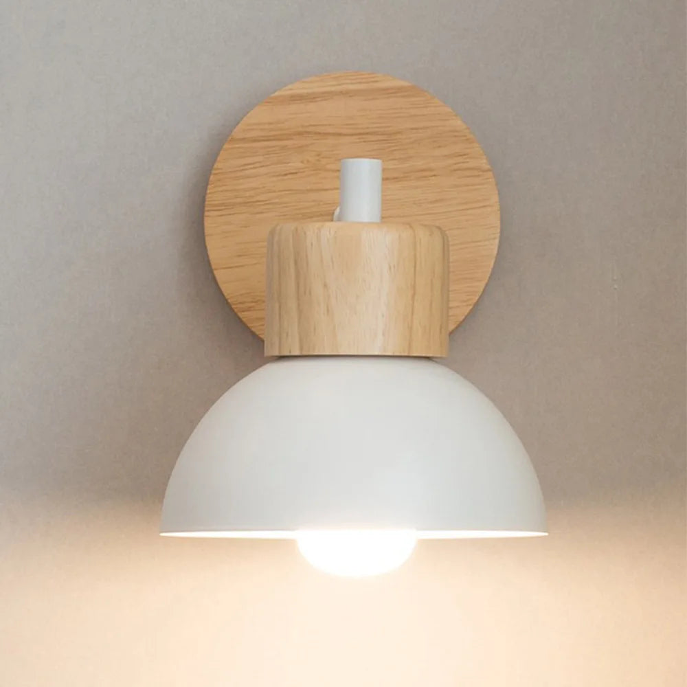 Lampe de chevet Murale Bois Retro