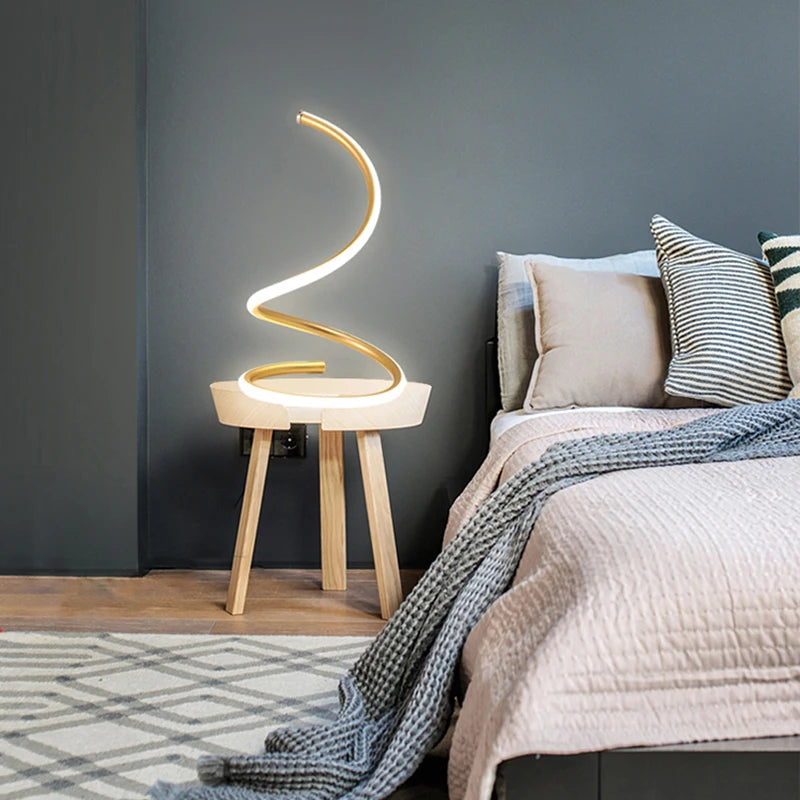 Lampe de chevet LED Spirale