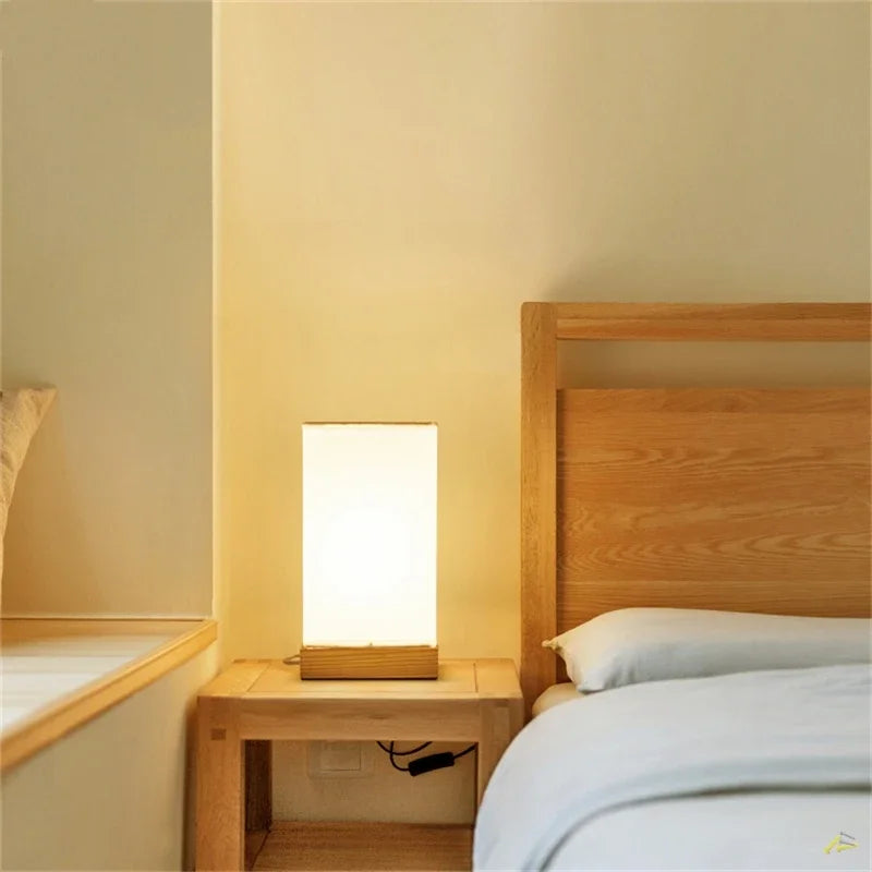 Lampe de chevet Bois Rectangulaire