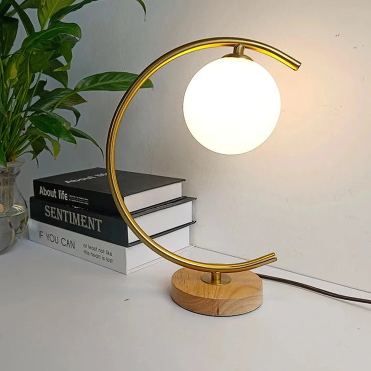 Lampe de chevet Design Boule de Verre