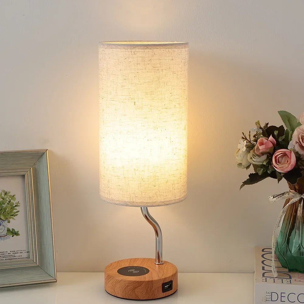 Lampe de chevet Scandinave Chargeur