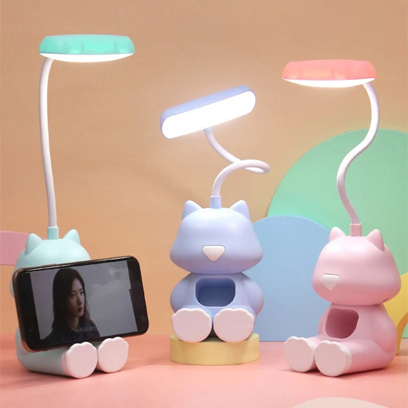 Lampe de chevet Chat Pastel