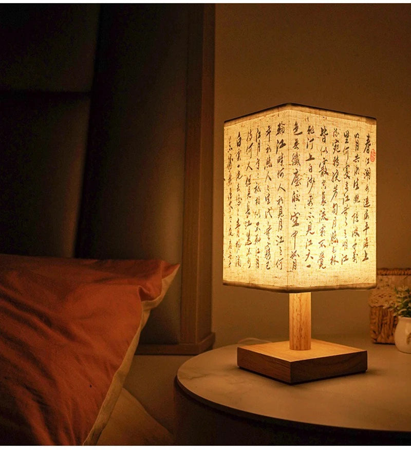 Lampe de chevet Japonaise Kanji