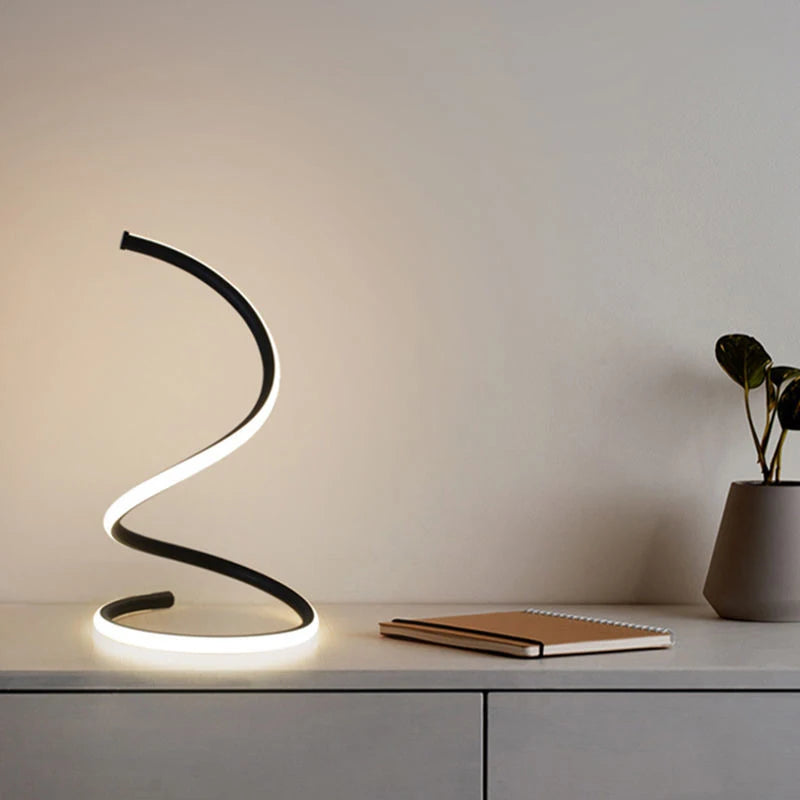 Lampe de chevet LED Spirale