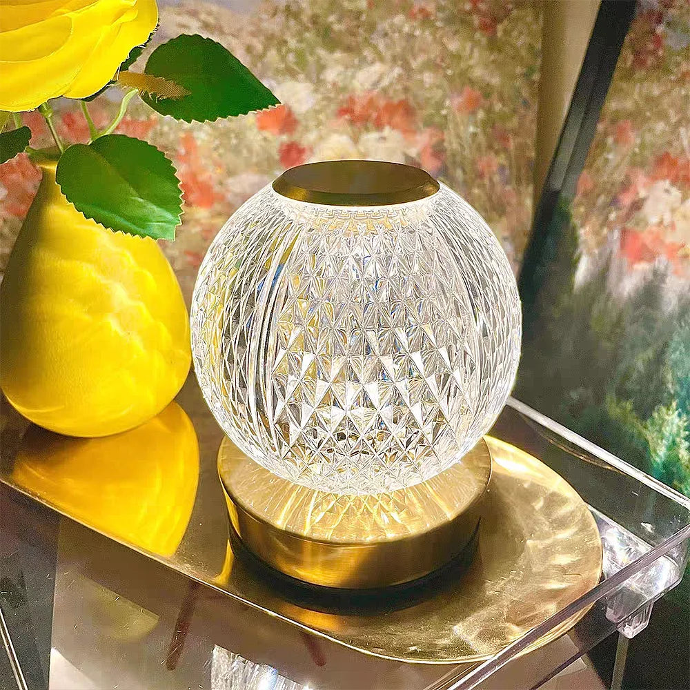 Lampe de chevet Vintage Cristal