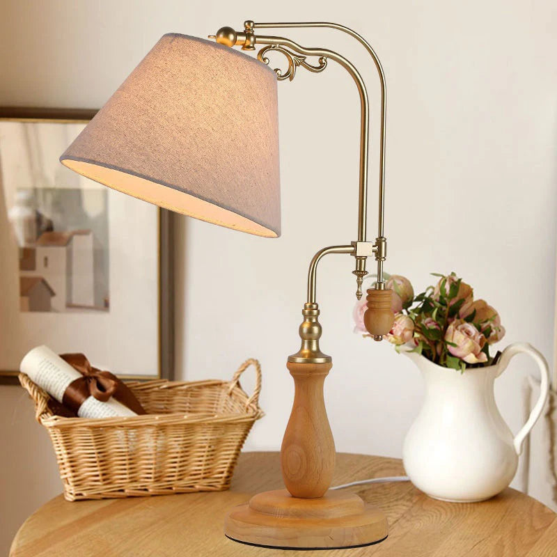 Lampe de chevet Ancien Chic en Lin