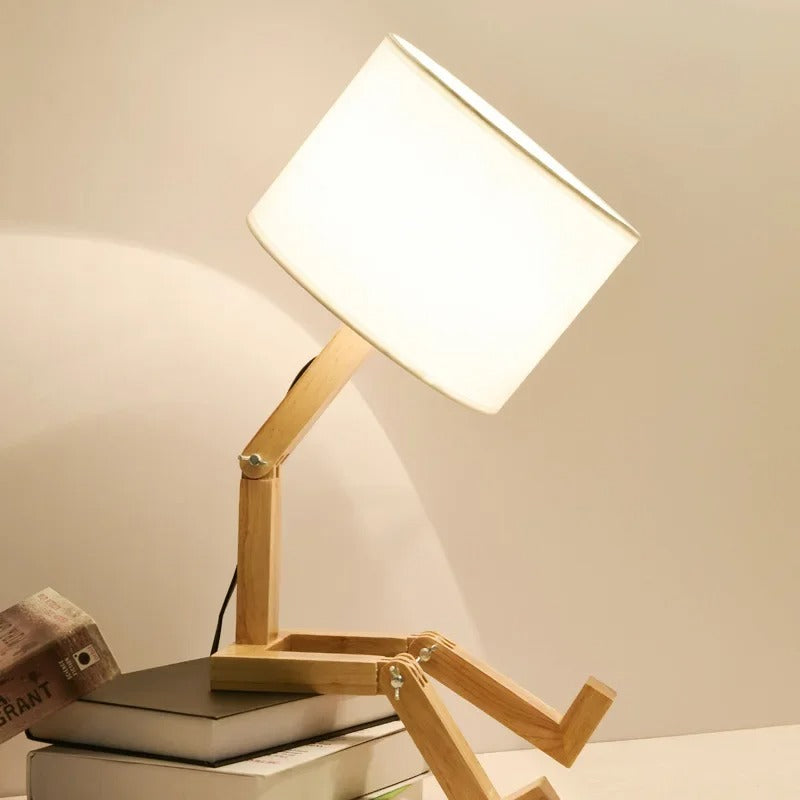 Lampe de chevet Bois Design Robot