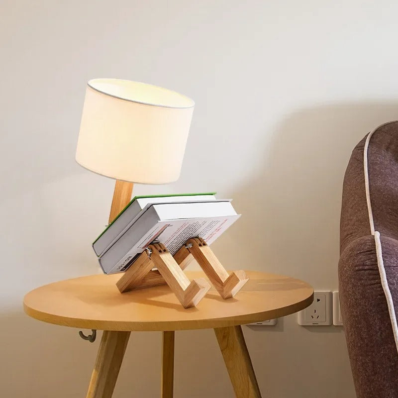 Lampe de chevet Bois Design Robot